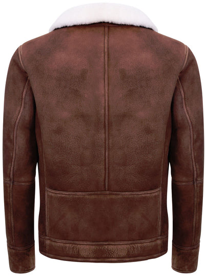 Mens Sheepskin Leather Harrington Bomber Jacket-Luanda