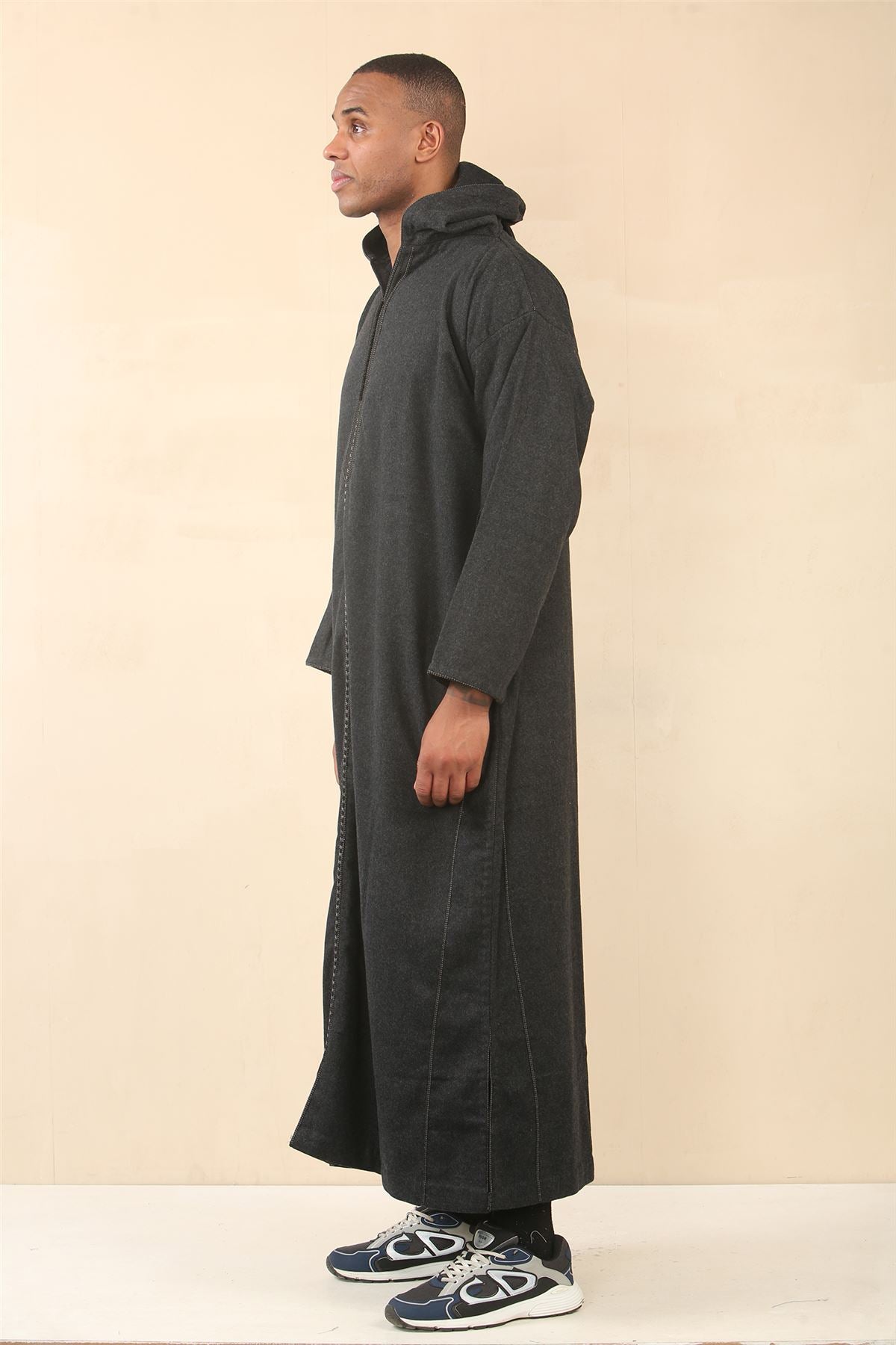 Men's Hooded Moroccan Thobe Djellaba Jubba Robe Eid