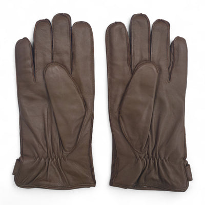 Men’s Italian Leather Warm Wool-Lined Winter Gloves - M-LGV-505