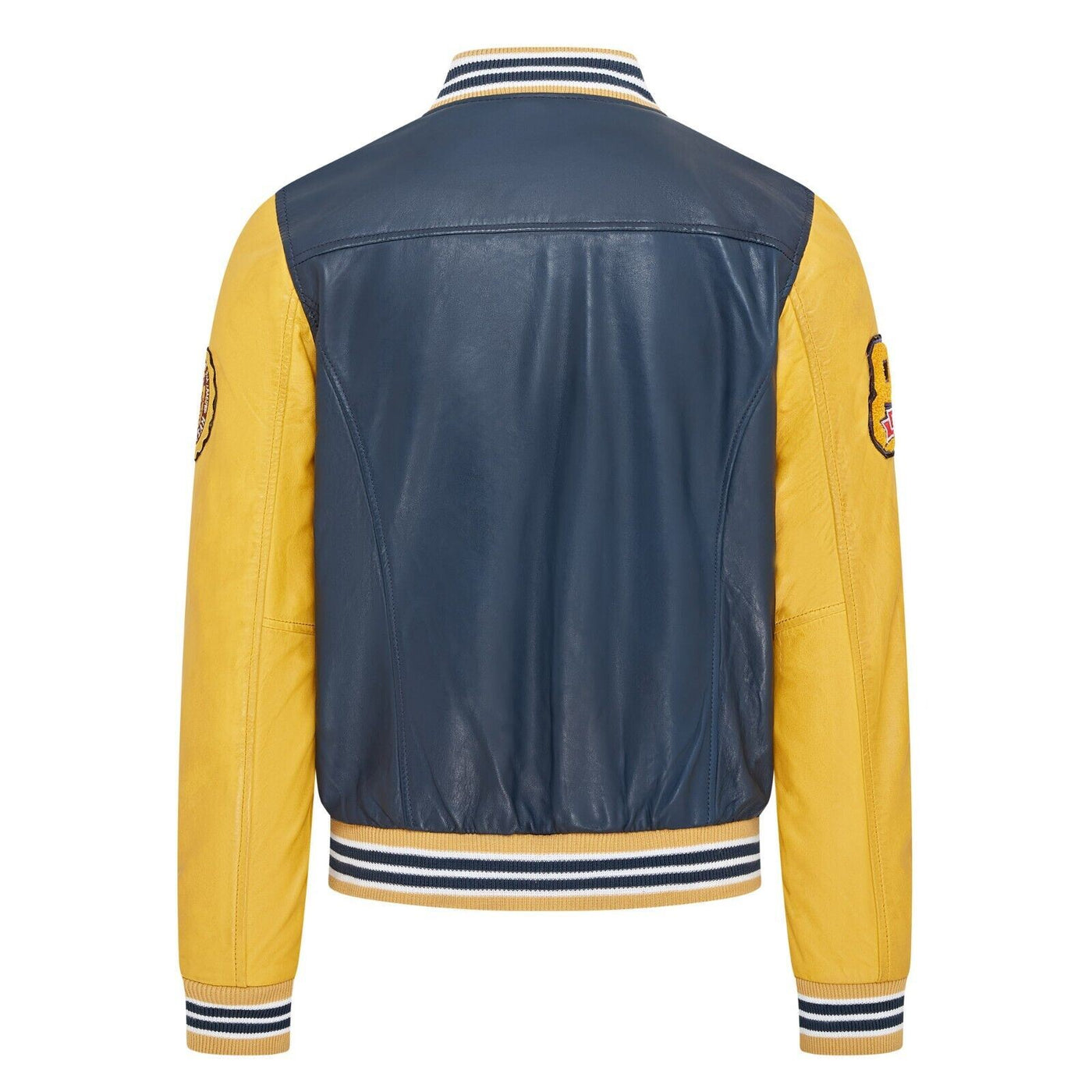 Mens Baseball Leather Letterman Bomber Jacket - Ashwood