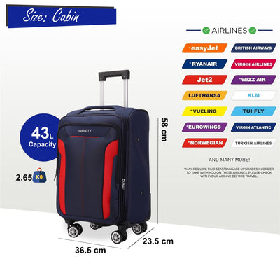 8 Wheel Lightweight Suitcase Luggage Travel Bags Set