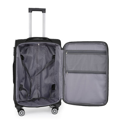 Soft Cabin Suitcase 36.5 x 23.5 x 58 cm Nylon 900D Suitable Integrated TSA Lock for Easyjet, Ryanair, Wizzair