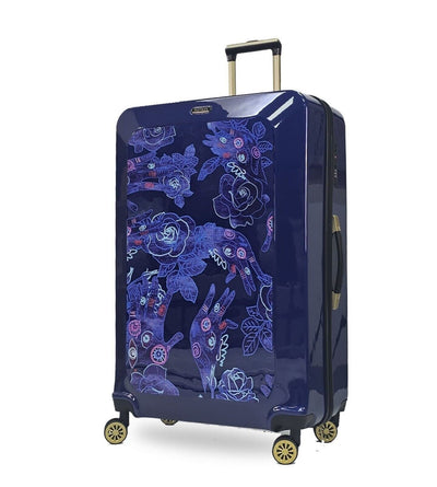 Hard Shell Flower Print Suitcase Luggage Set