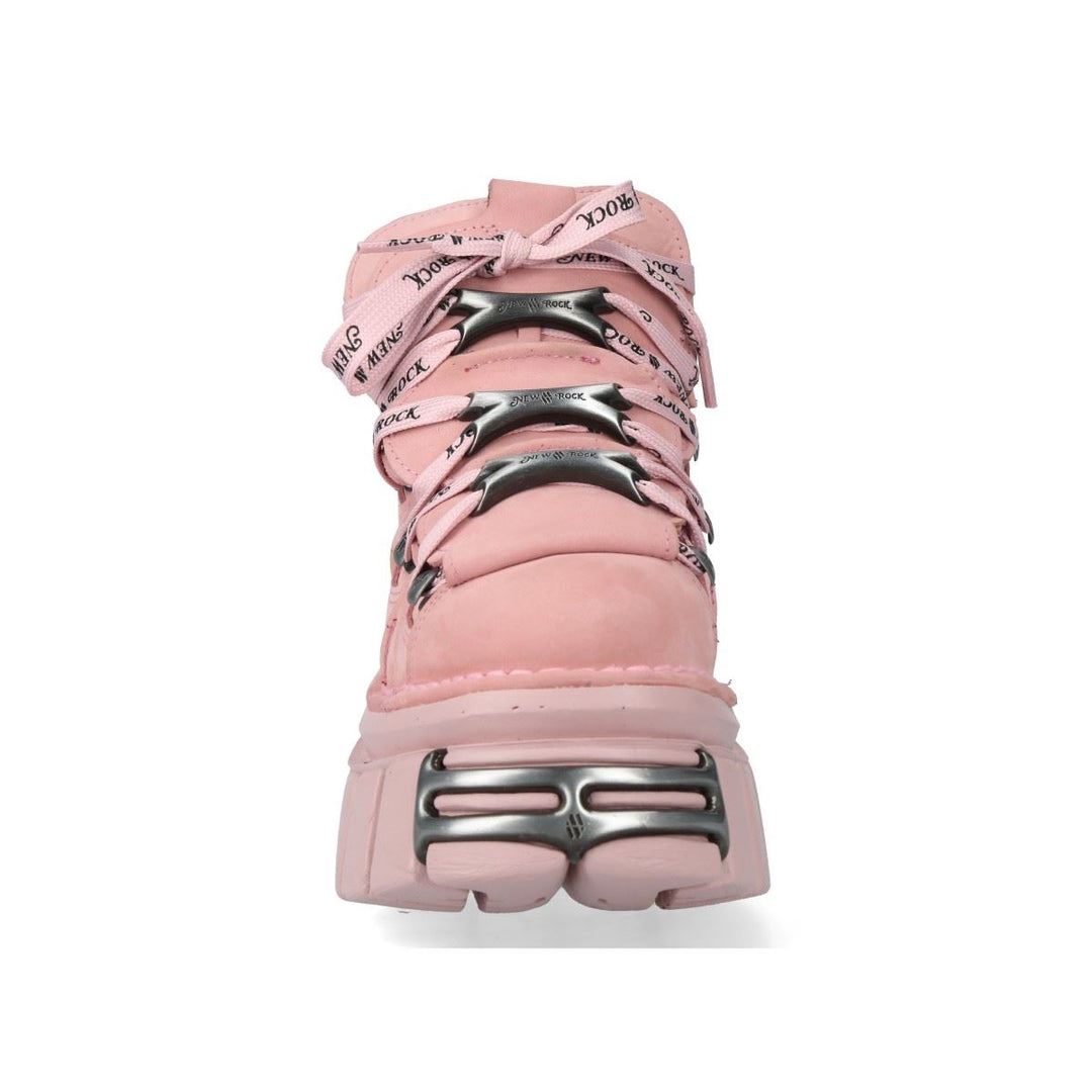 New Rock M-106-C153 Pink Tower Platform Gothic Punk Ankle