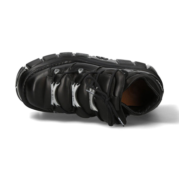 New Rock M-106-C181 Black Gothic Punk Chunky Platform Ankle