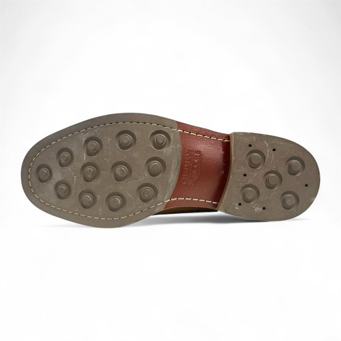 Chapman & Moore Men's Mahogany Leather Brown Suede Brogues Oxford Formal Shoes