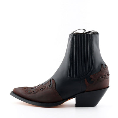 Grinders Unisex Leather Black Western Boots- Arizona Lo