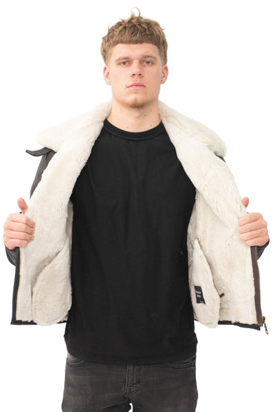 Mens Sheepskin Leather WW2 Bomber Jacket-Haverhill