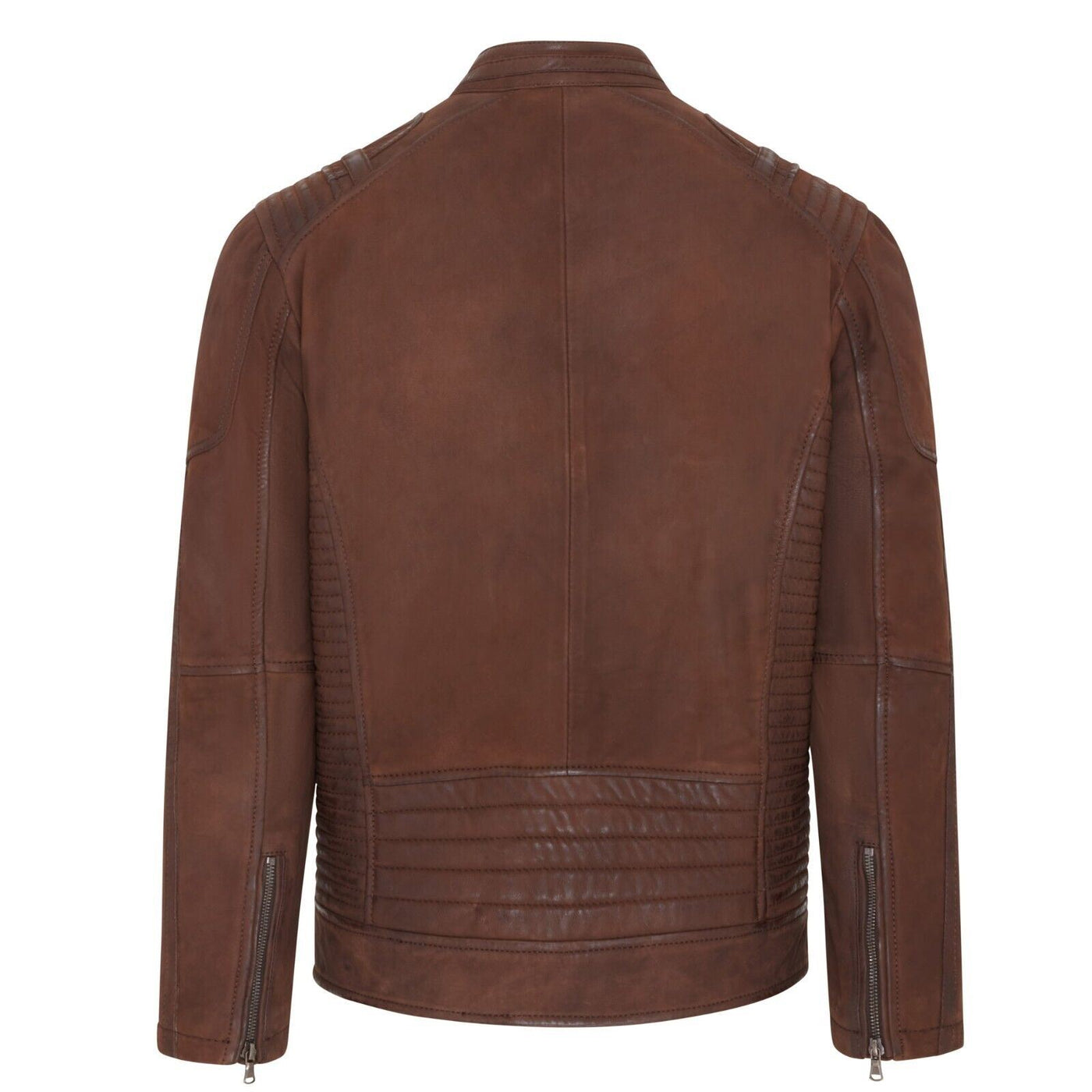 Mens Buff Leather Cafe Racer Biker Jacket - Jinan