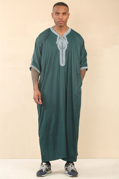 Men's Moroccan Thobe Jubba Robe Eid Djellaba Gandoura