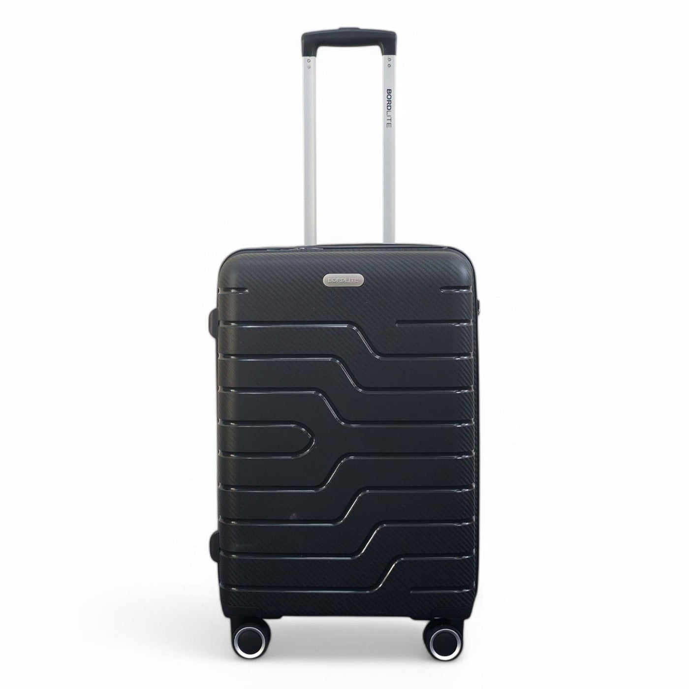 Hard Shell Black PP Dual 4 Wheels Luggage Travel Cabin Holiday Suitcase Set
