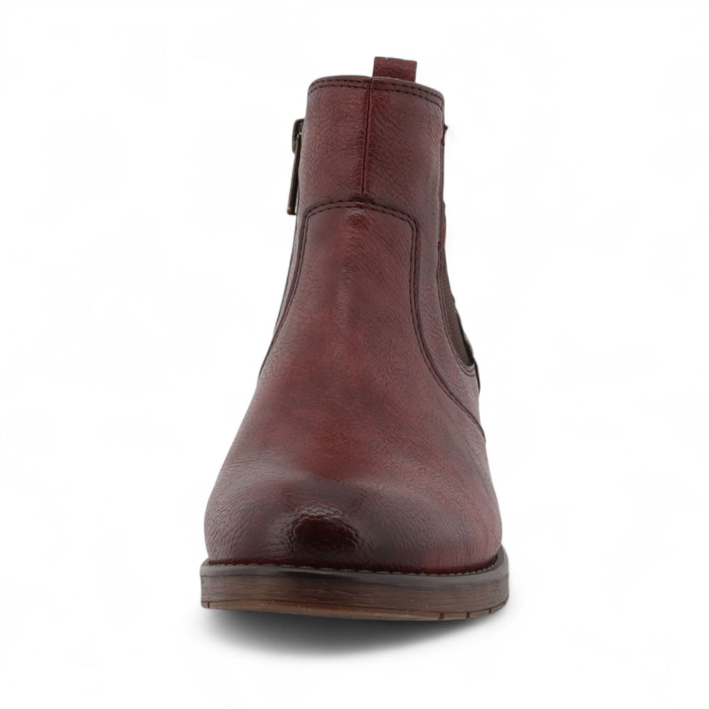 Mustang Women's Burgundy Chelsea Ankle Boots