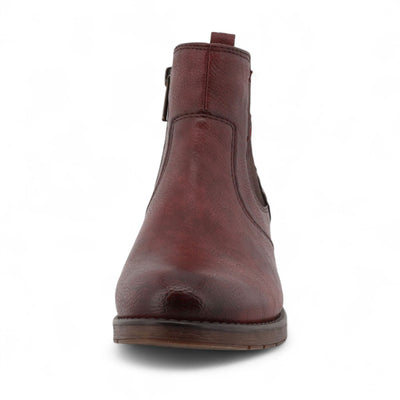 Mustang Women's Burgundy Chelsea Ankle Boots