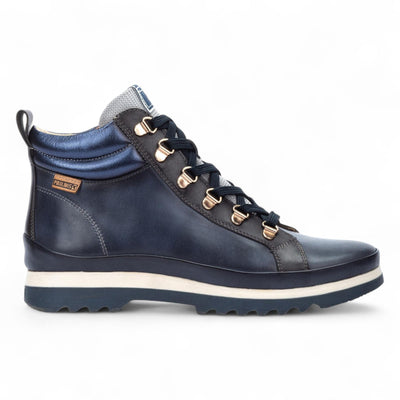 Pikolinos Women’s Blue Leather Ankle Trainers Boots - Vigo