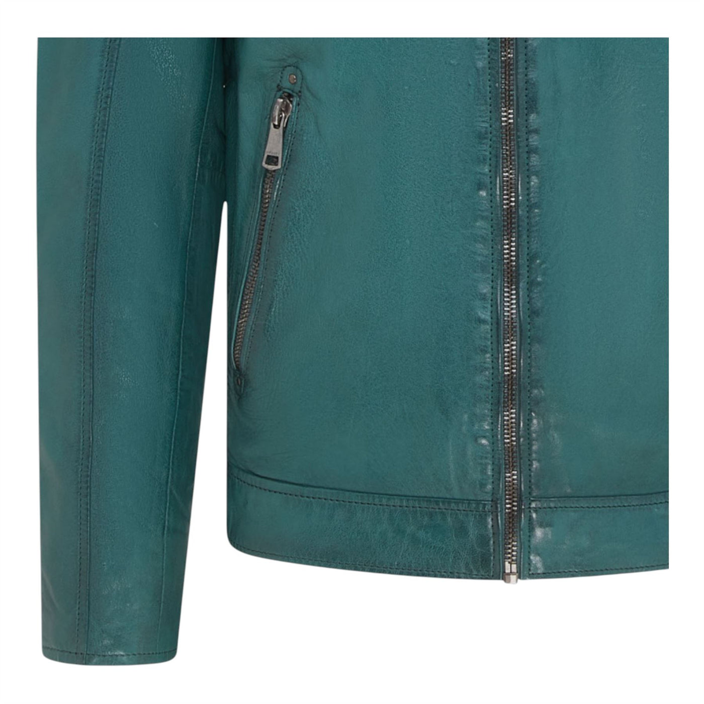 Men's Modern Classic Leather Quilted Biker Jacket - Derry