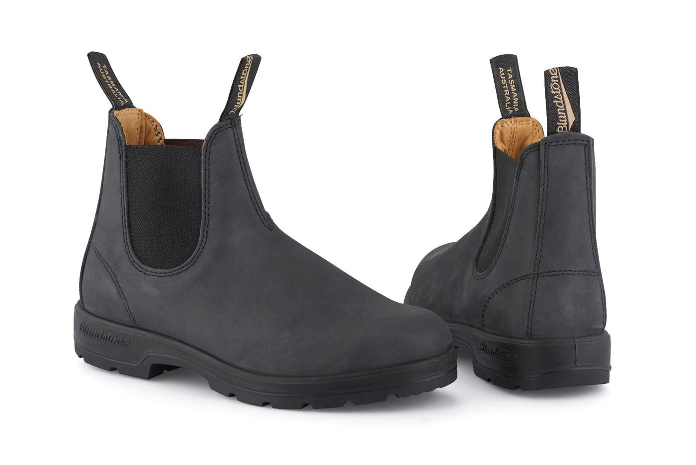 Blundstone #587 Rustic Black Chelsea Boot with Cream