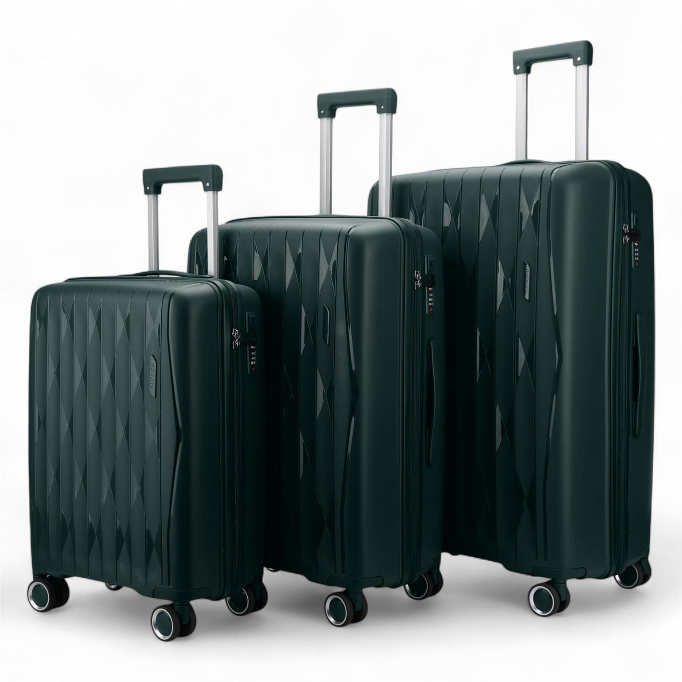 Hard Shell Suitcase Cabin TSA Luggage Travel Set