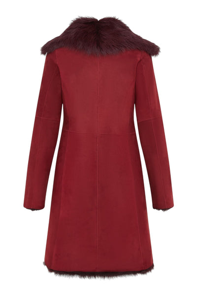 Womens Toscana Sheepskin Suede Trench Coat-Tbilisi