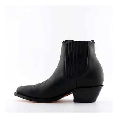Grinders Unisex Black Western Ankle Boots- Maverick