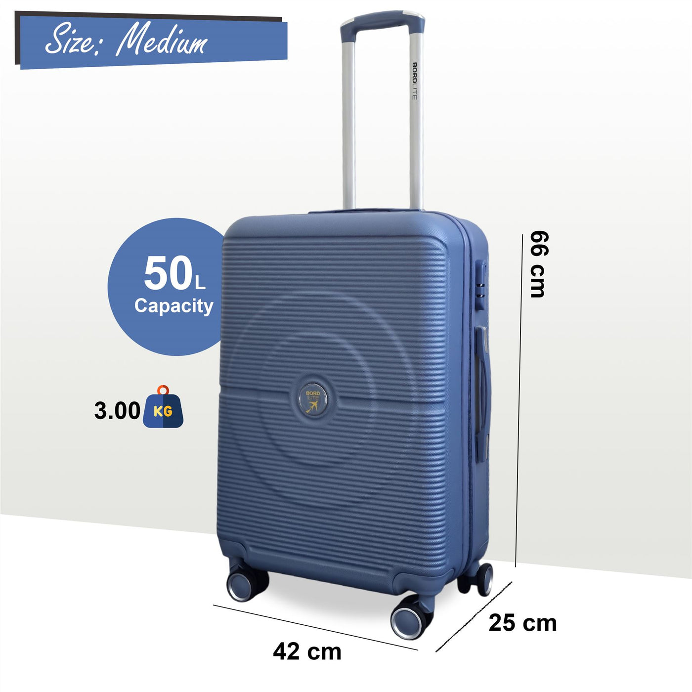 Robust ABS Hard Shell 8 Wheels Luggage Travel Holiday Cabin Suitcase Set