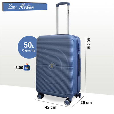Robust ABS Hard Shell 8 Wheels Luggage Travel Holiday Cabin Suitcase Set