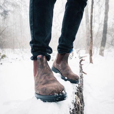 Blundstone #584 Rustic Brown Thermal Chelsea Boot with Cream