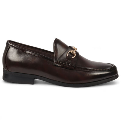 Men's Loafers with Gold Buckle Smart Slip-On Shoes