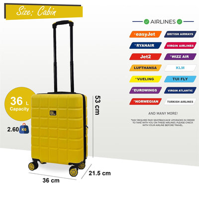 Hard Shell Cabin Suitcase 53 x 36 x 22 cm Luggage