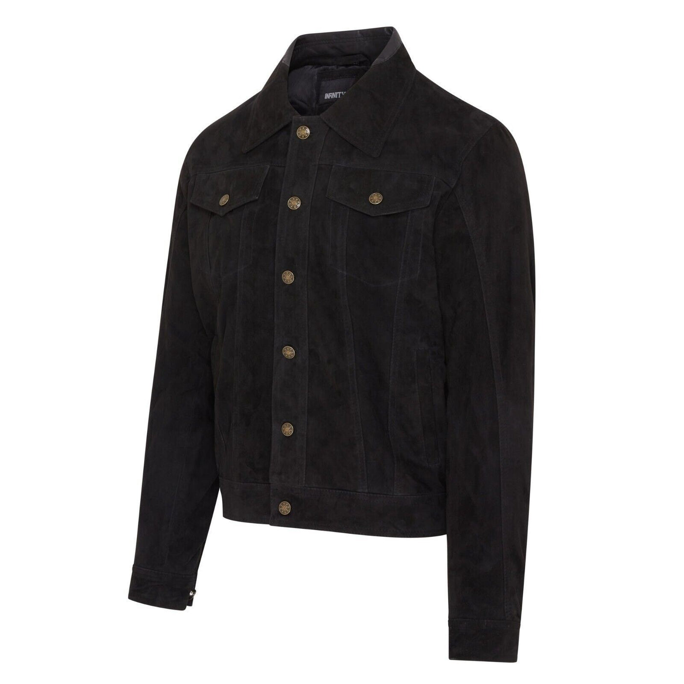 Mens Trucker Goat Suede Western Leather Jeans Jacket - Yangon