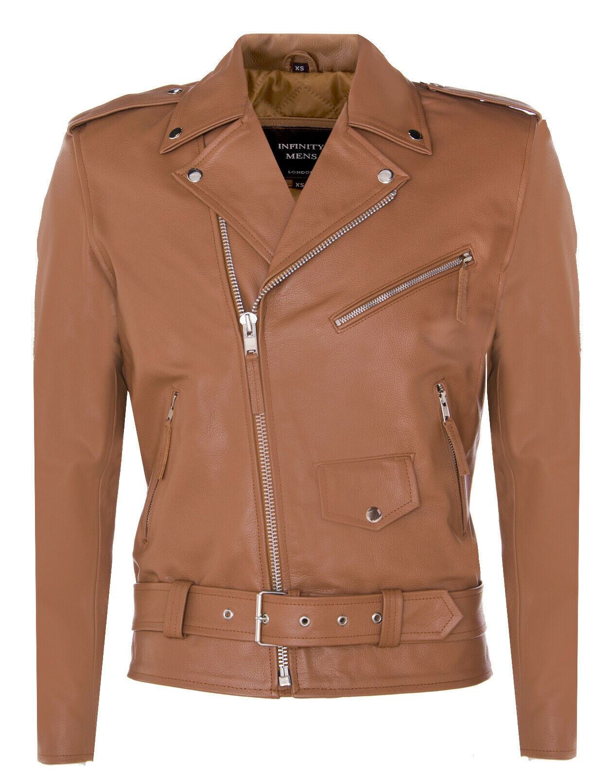 Mens Cow-Hide Black Brando Jacket -Venice