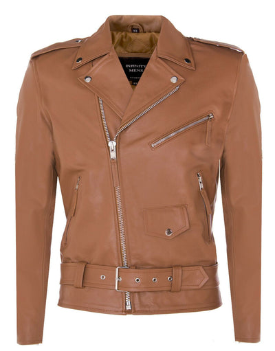 Mens Cow-Hide Black Brando Jacket -Venice