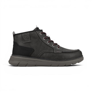 Bugatti Men's Grey Leather Lace-up Casual Ankle Boots - Pulau