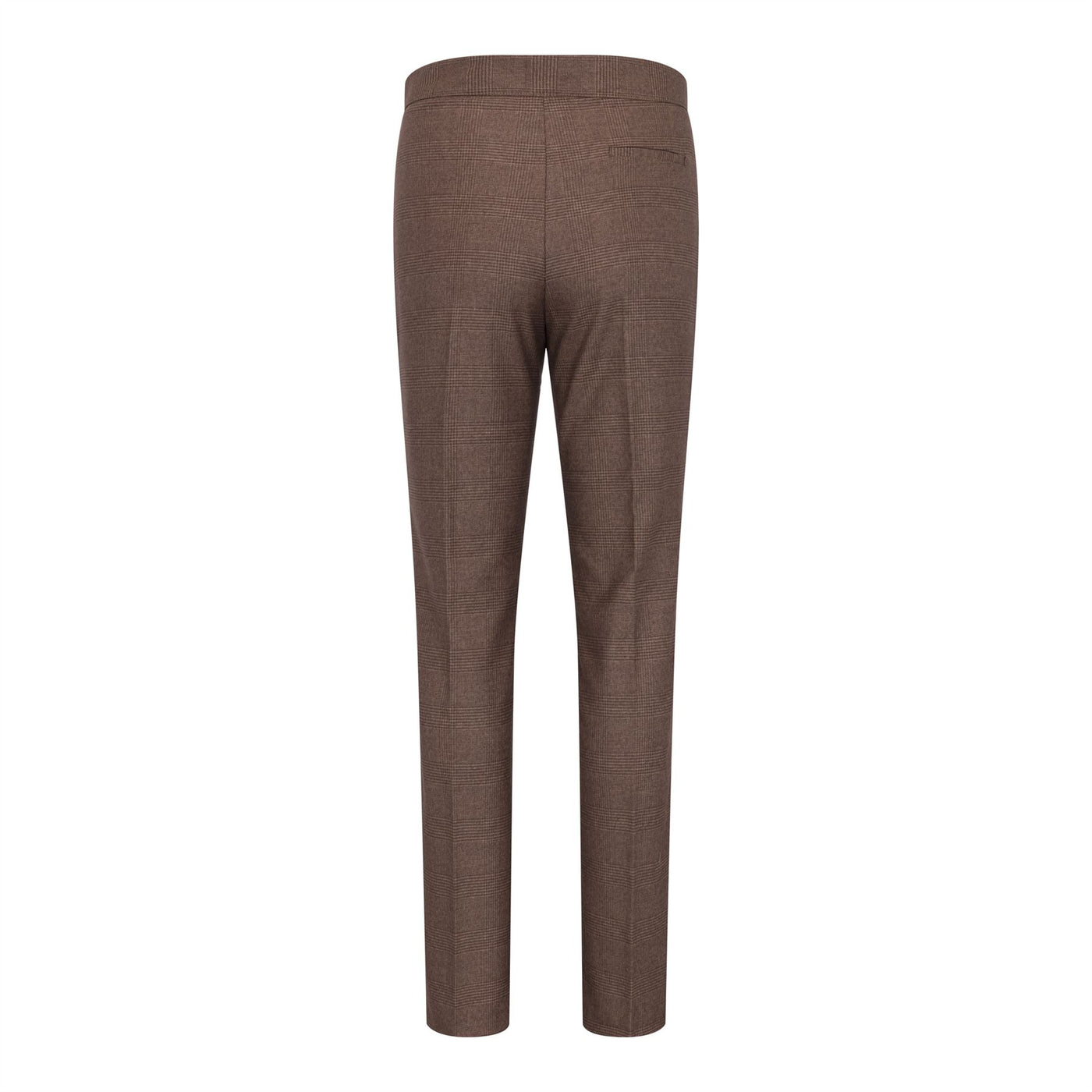 Women's Brown Three-Piece Tailored Fit Suit in Prince of Wales Check