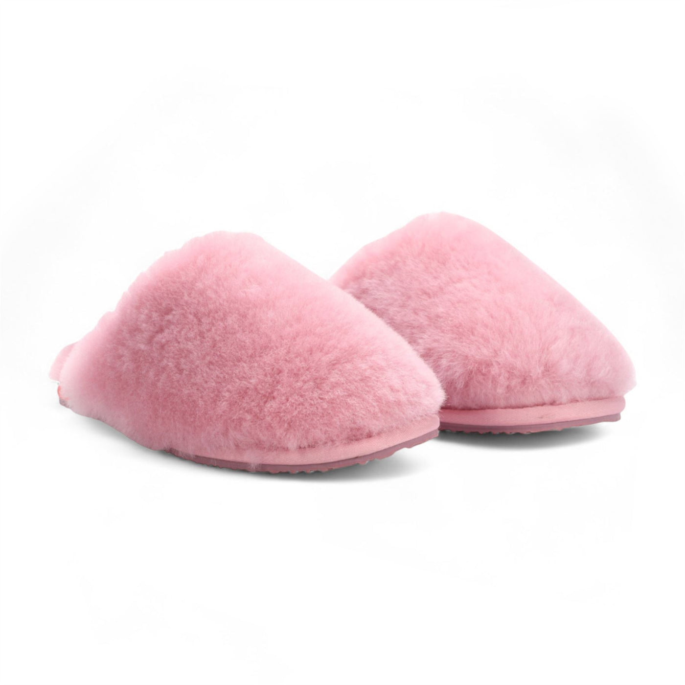 Women's Sheepskin Slippers Pink Warm Winter Fur Mule - Aurora