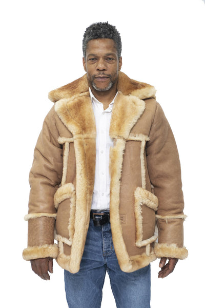Men’s Designer Winter Sheepskin Fur Coat-Zaragoza