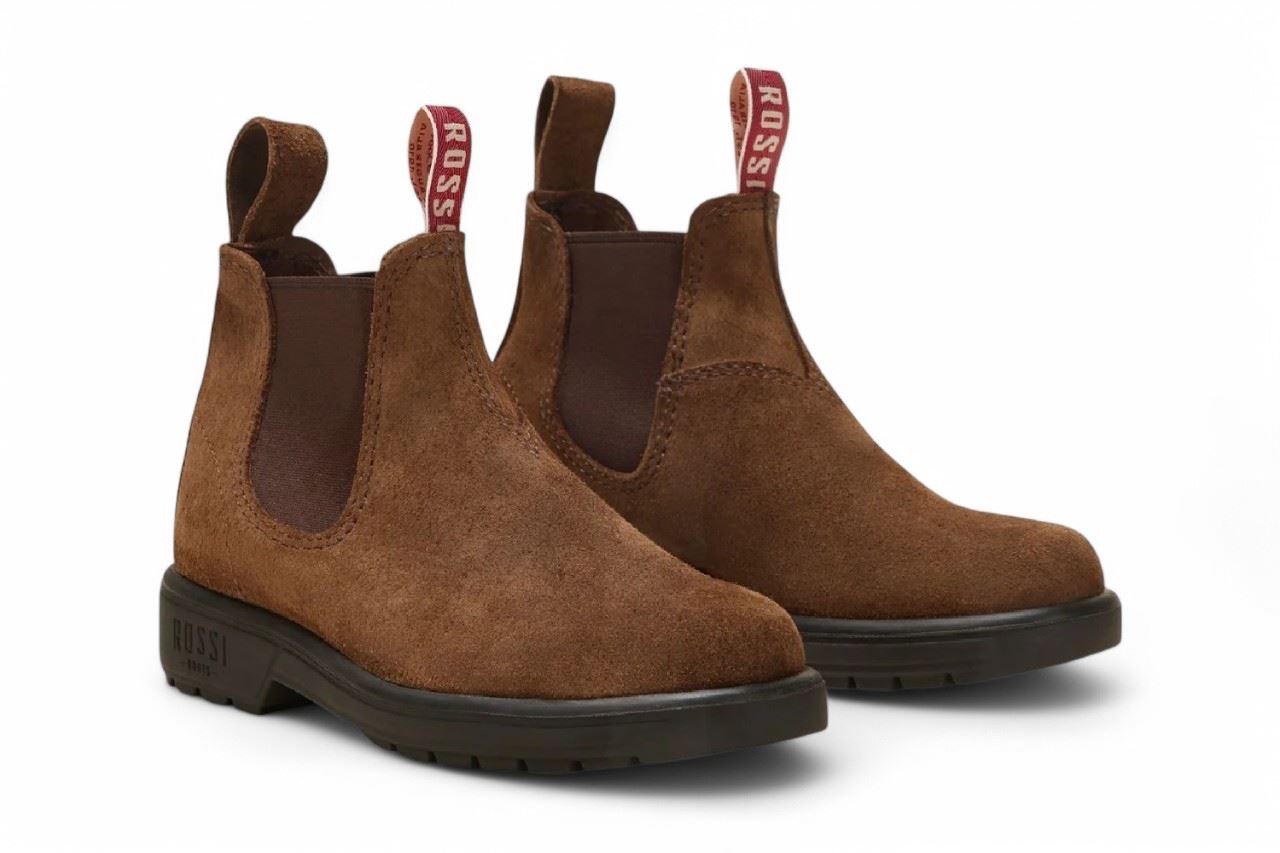 Rossi 303 Endura Rustic Brown Suede Leather Chelsea Boots