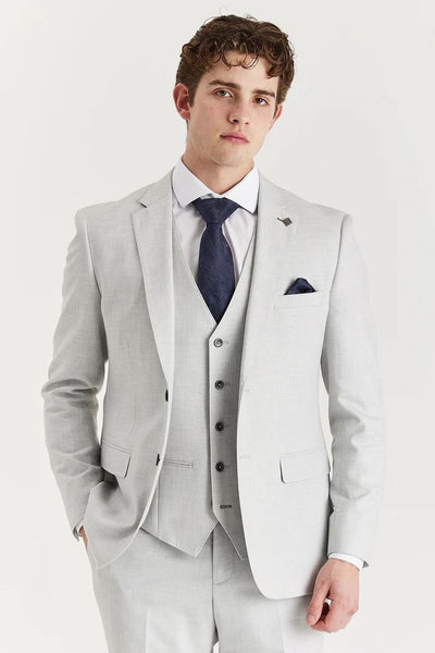 Men's Silver Lightweight Summer Single-Breasted Blazer