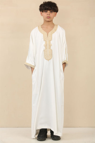 Kid's Boys Moroccan Thobe Djellaba Jubba Robe Eid