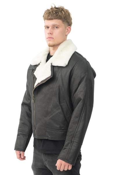 Mens Sheepskin Leather WW2 Bomber Jacket-Haverhill