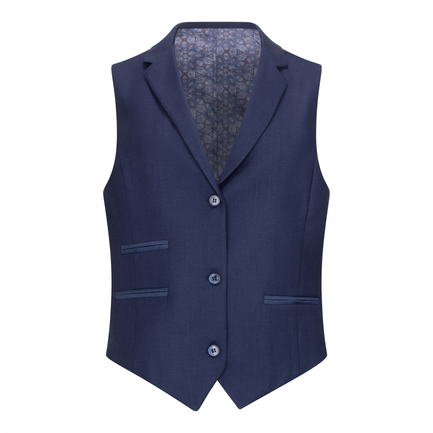 Women's 3 Piece Tailored Fit Plain Navy Formal Office Suit