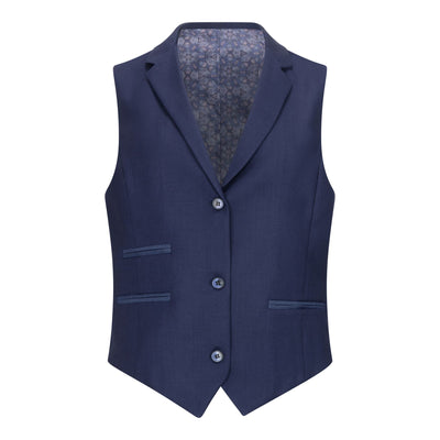 Women's 3 Piece Tailored Fit Plain Navy Formal Office Suit