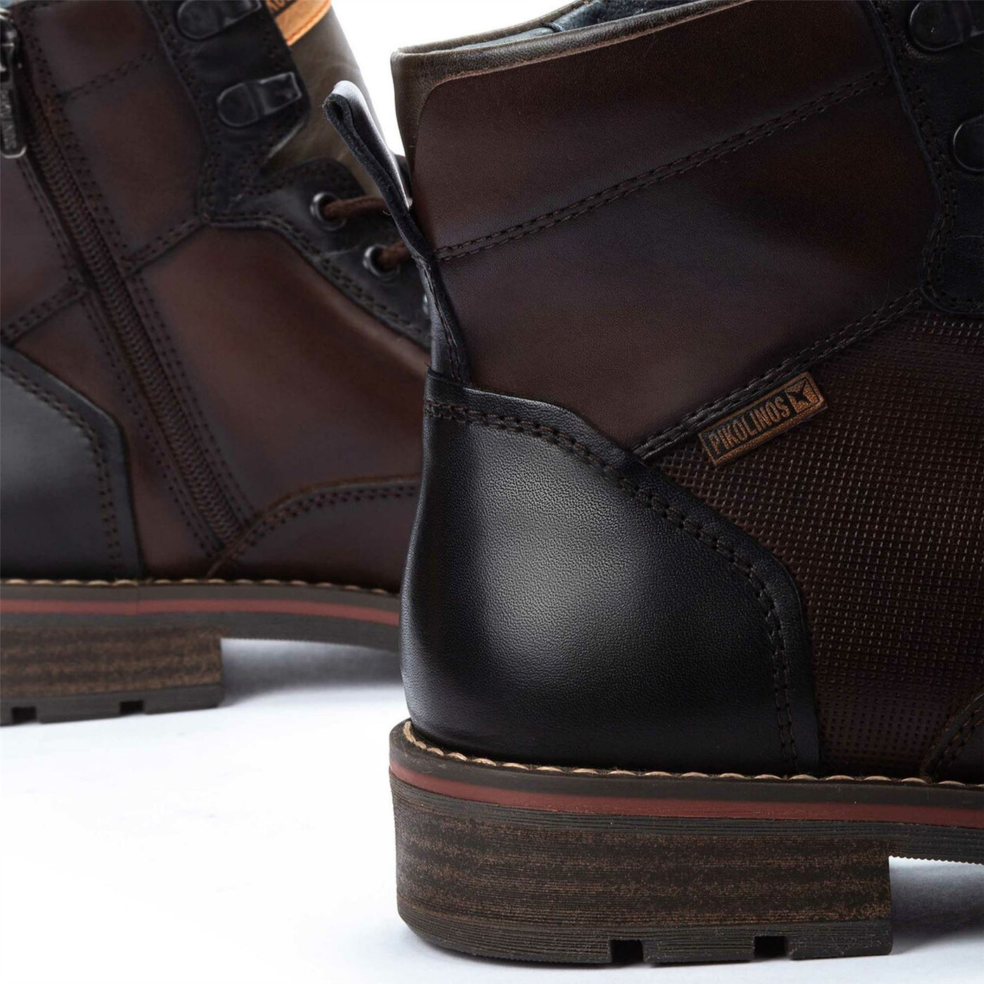 Pikolinos Men’s Olmo Brown Leather Zip & Lace Up Ankle Boots - York