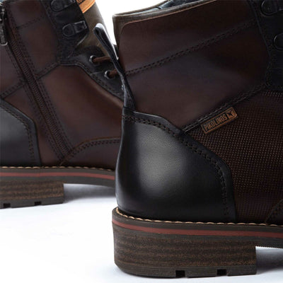 Pikolinos Men’s Olmo Brown Leather Zip & Lace Up Ankle Boots - York
