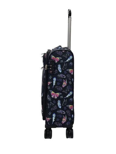 Lightweight Print Suitcases 8 Wheel Luggage Travel Soft Bags Set
