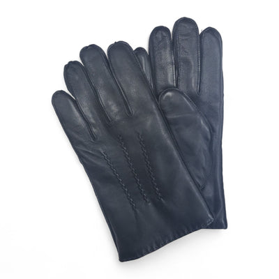 Men’s Italian Leather Warm Wool Lining Winter Stich Design Gloves - M-LGV-205