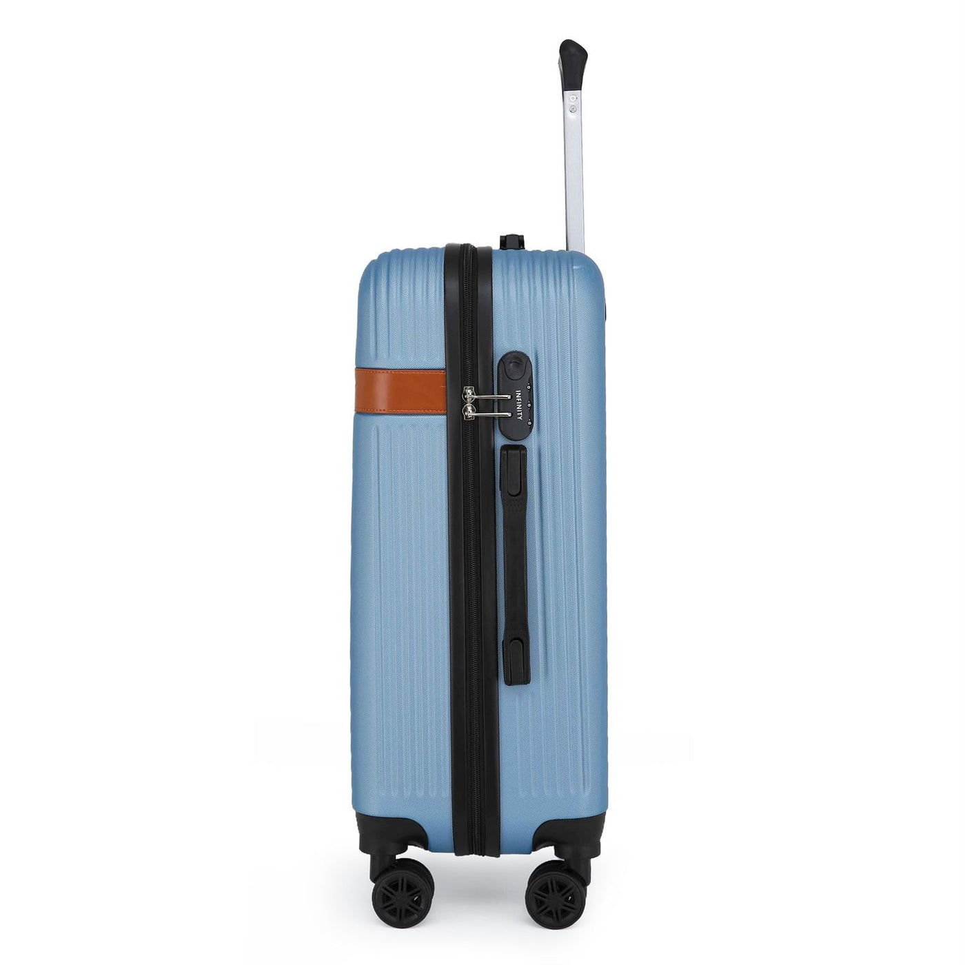 Hard Shell Blue Navy Classic Dual 4 Wheel Luggage Suitcase Set
