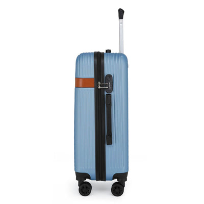 Hard Shell Blue Navy Classic Dual 4 Wheel Luggage Suitcase Set