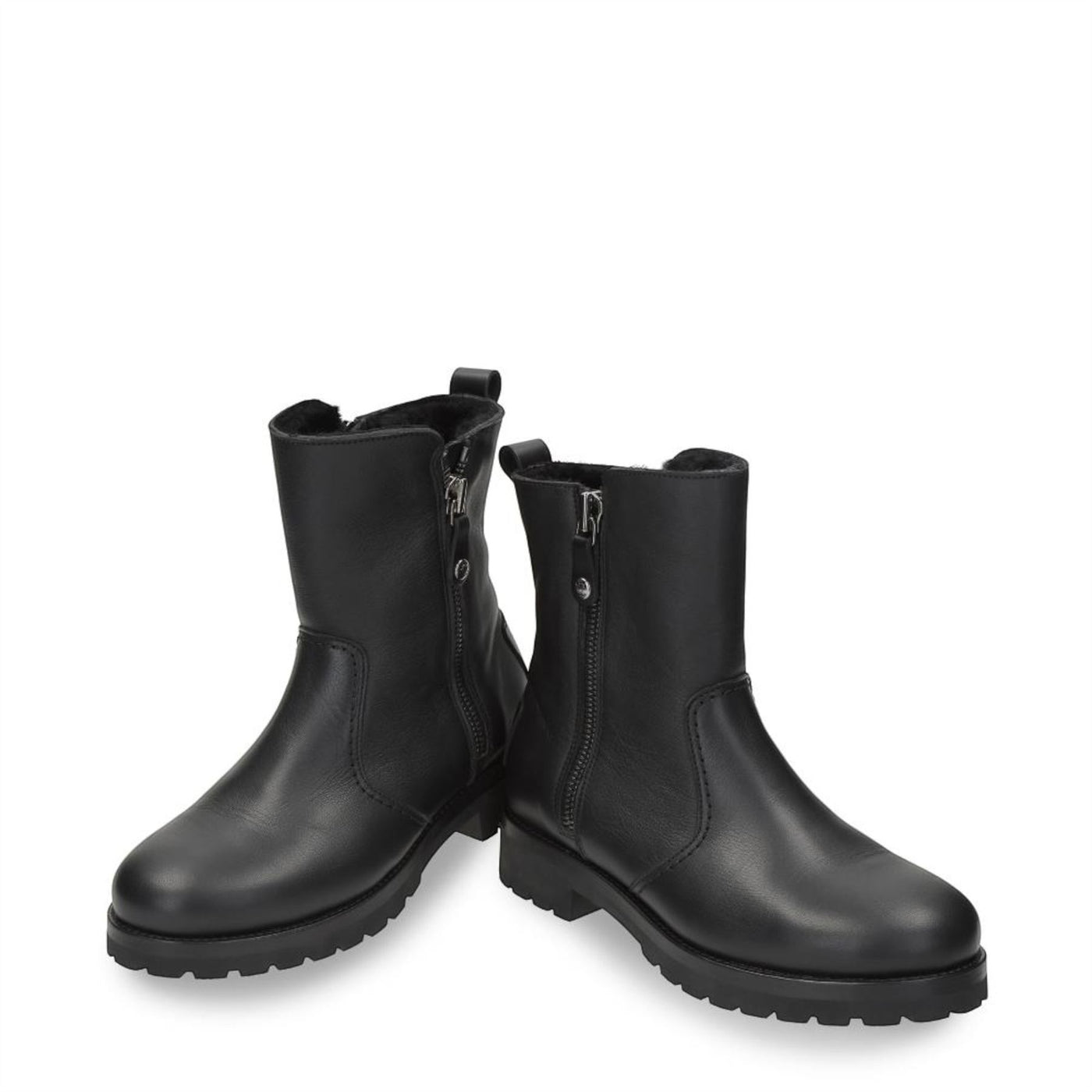 Panama Jack Women's Fabi Igloo B1 Black Waterproof Leather Ankle Boots