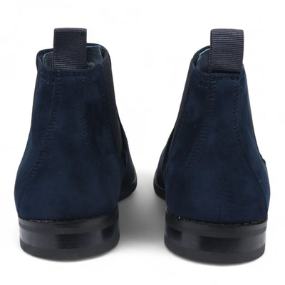 Men's Suede Chelsea Boots Real Leather Lined Slip-On
