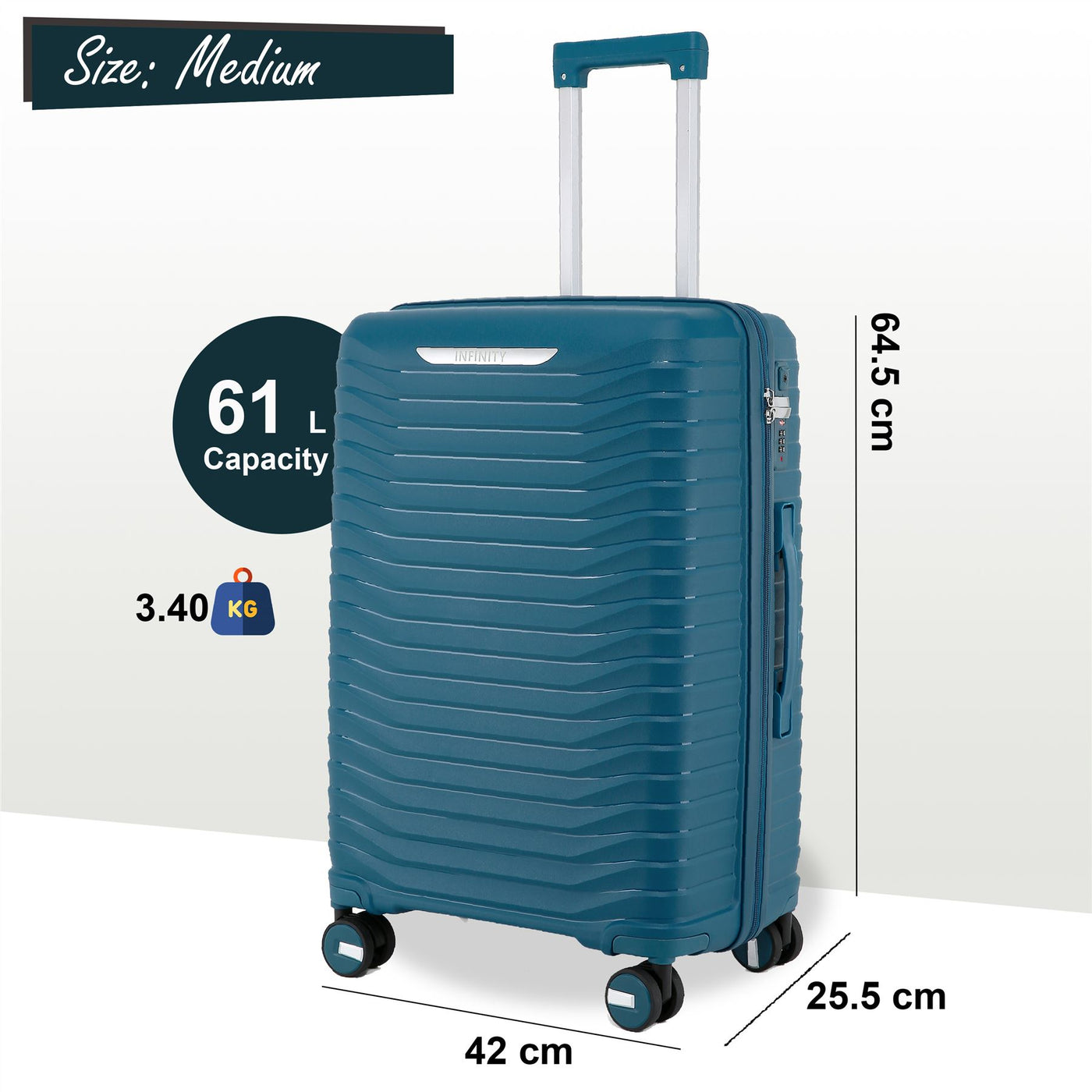 Hard Shell Suitcase Cabin TSA Luggage Travel Set